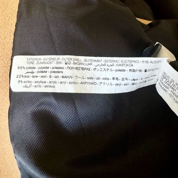 Zara Camel Coat with Black Lining - Picture 7 of 9